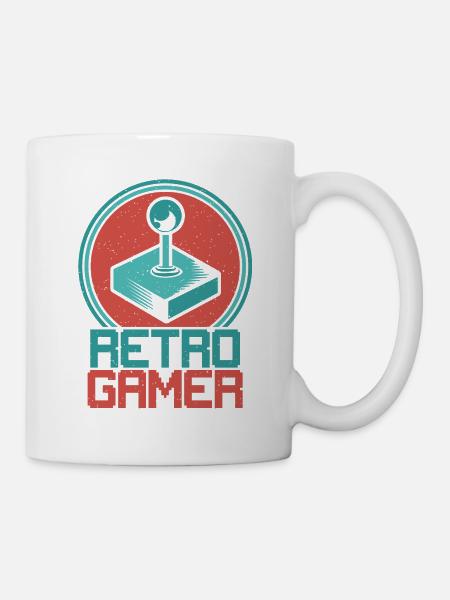 Retro Gamer Joystick - Tasse - Weiß