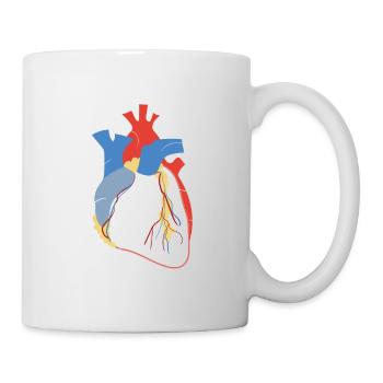 Anatomical Heart Medical Art - Mug - white - Right