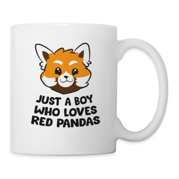 Nur ein Junge, der rote Pandas liebt - Tasse - Weiß - Rechts