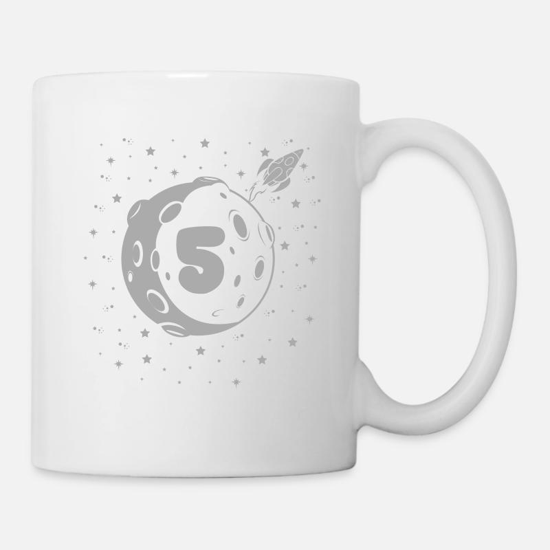 5 Geburtstag Junge Weltraum Kindergeburtstag 5 - Tasse - Weiß