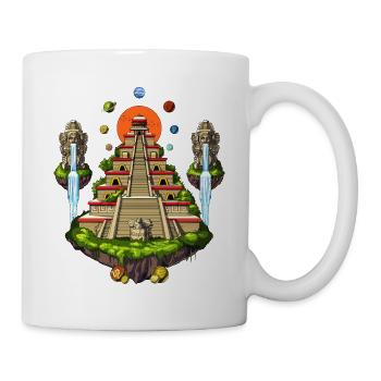 Azteken-Pyramideninsel - Tasse - Weiß - Rechts