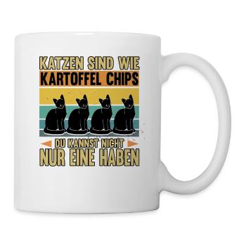 Katze Kätzchen Lustige Sprüche Haustier Geschenk - Tasse - Weiß - Rechts