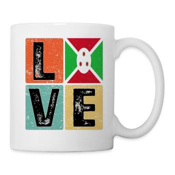 I Love Burundi Flag for Burundian Pride - Mug - white - Right