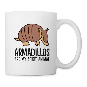 Funny Armadillo Lover Armadillos Are My Spirit - Mug - white - Right