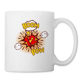 COMIC GEBURTSTAG 12 Jahre Junge 12 Geburtstag - Tasse - Weiß - Rechts