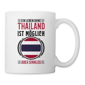 Thailand Urlaub Reise Geschenk - Tasse - Weiß - Rechts