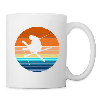 Ski Ski Ski Vintage Skier Retro Skieur - Mug blanc - blanc - Droite