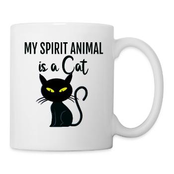 Katze Spirit Animal Cat - Tasse - Weiß - Rechts