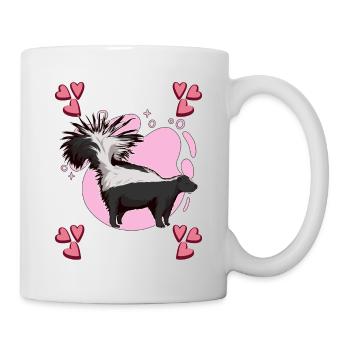 Stinktier Skunk Heart Design - Mug - white - Right