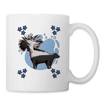 Stinktier Skunk Blue Design - Mug - white - Right