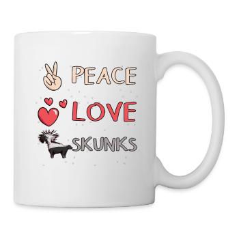Le putois Love Skunks - Mug blanc - blanc - Droite