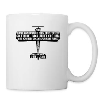 Airplane Pilot Air Traffic Controller Phonetic - Mug - white - Right