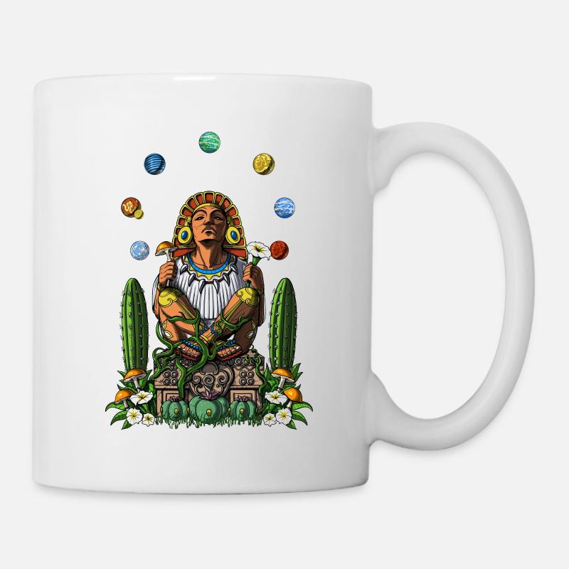 Aztekischer Gott Xochipilli - Tasse - Weiß