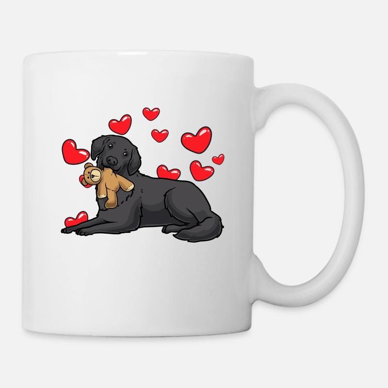 Plat Coated Retriever Chien - Mug blanc - blanc