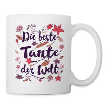Beste Tante - Tasse - Weiß - Rechts