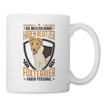 Foxterrier Besitzer Spruch Drahthaar-Foxterrier - Tasse - Weiß - Rechts