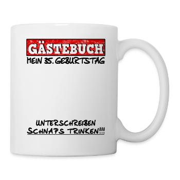 35.Geburtstag Mann Frau 1986 Damen Herren 35 Jahre - Tasse - Weiß - Rechts