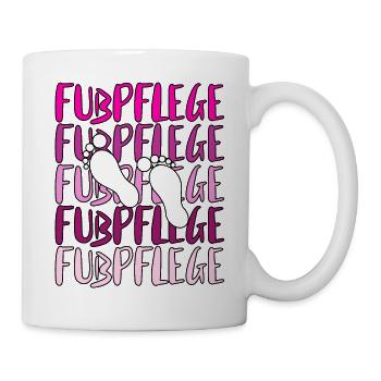 Fußpflege Pediküre Podologe Nagelstudio Geschenk - Tasse - Weiß - Rechts