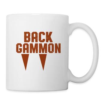 t-shirt backgammon - Mug blanc - blanc - Droite