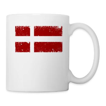 Denmark Flag Danish Fan - Mug - white - Right