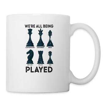 Complot d’échecs théoriciens du complot - Mug blanc - blanc - Droite