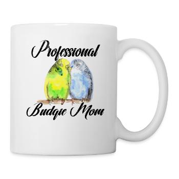 Perruche perlée Mama Budgie Watercolor - Mug blanc - blanc - Droite