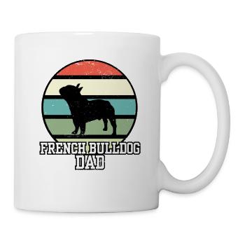 French Bulldog Dad I Retro Frenchie Dad - Mug - white - Right
