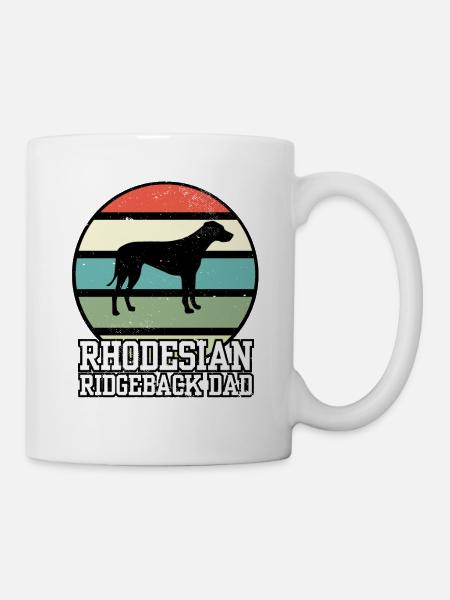 Rhodesian Ridgeback Dad I Retro Ridgeback Dad - Tasse - Weiß