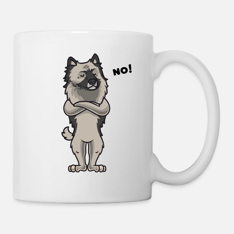 Sturer Wolfsspitz Keeshond - Tasse - Weiß