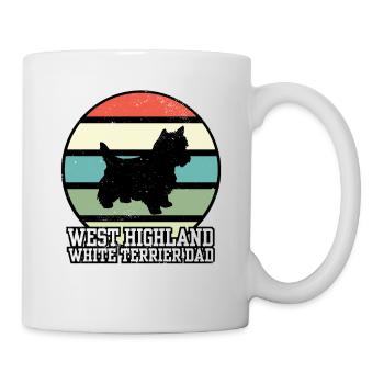 West Highland White Terrier Dad I Retro Westi Dad - Mug blanc - blanc - Droite