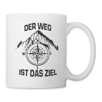 Wanderer Sport Motiv Hobby Bergsteiger Hiking - Tasse - Weiß - Rechts