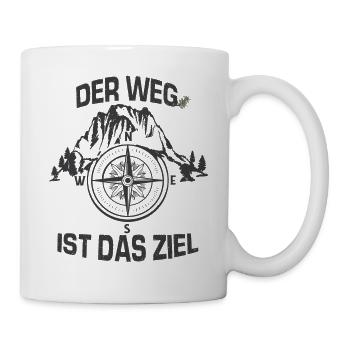 Hobby Bergsteiger Wandertour Motiv Outdoor Hiking - Tasse - Weiß - Rechts