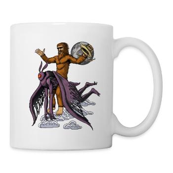 Bigfoot Équitation Mothman - Mug blanc - blanc - Droite