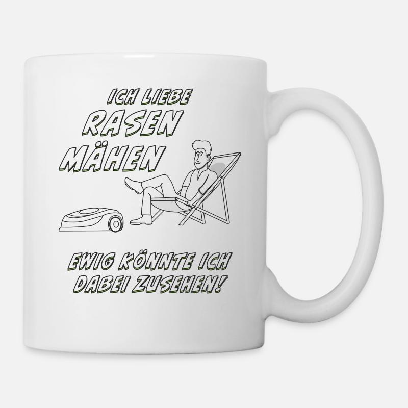 RASENROBOTER RASEN MÄHEN - Tasse - Weiß