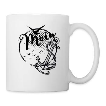 Moin Anker & Möwen Motiv - Tasse - Weiß - Rechts