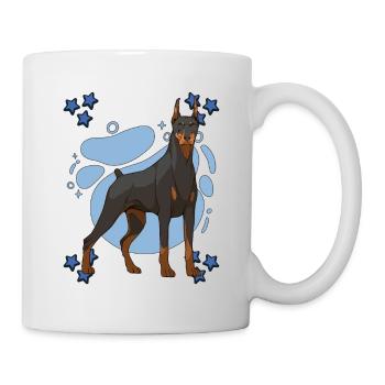 Dobermann Doberman Blue Design - Mug blanc - blanc - Droite