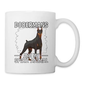 Dobermann Dobermans Are My Spirit Animal - Mug blanc - blanc - Droite