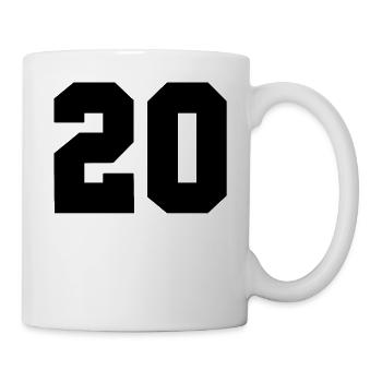 20 - Number 20 - 20 years - Mug - white - Right
