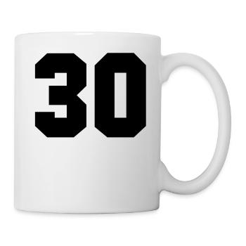 30 - Number 30 - Mug - white - Right