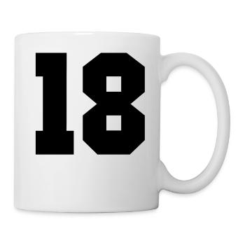 18 - Number 18 - Mug - white - Right