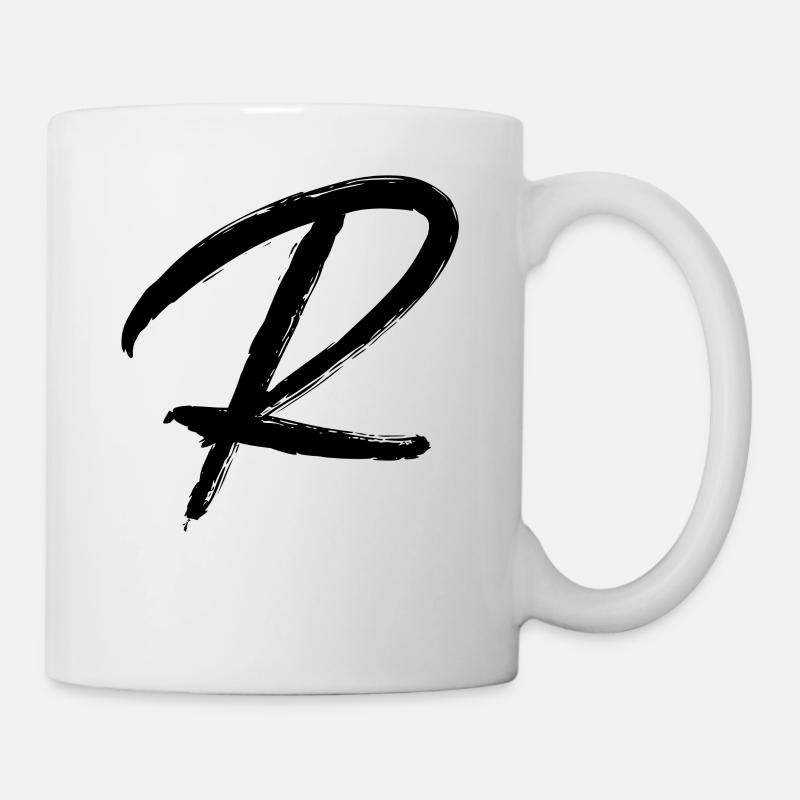 Buchstabe R - Tasse - Weiß