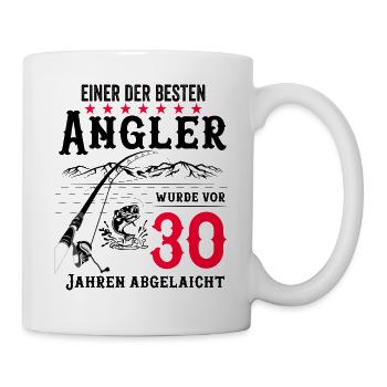 Anglergeschenk zum 30 Geburtstag 30 Ehrentag - Tasse - Weiß - Rechts