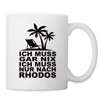 Rhodos Urlaub - Tasse - Weiß - Rechts