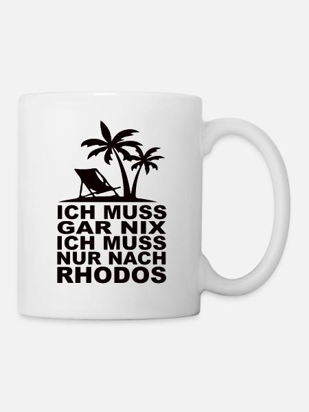 Rhodos Urlaub - Tasse - Weiß