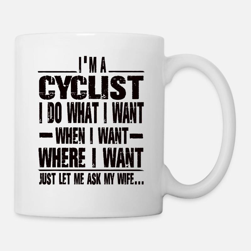 Fahrradfahrer - Tasse - Weiß