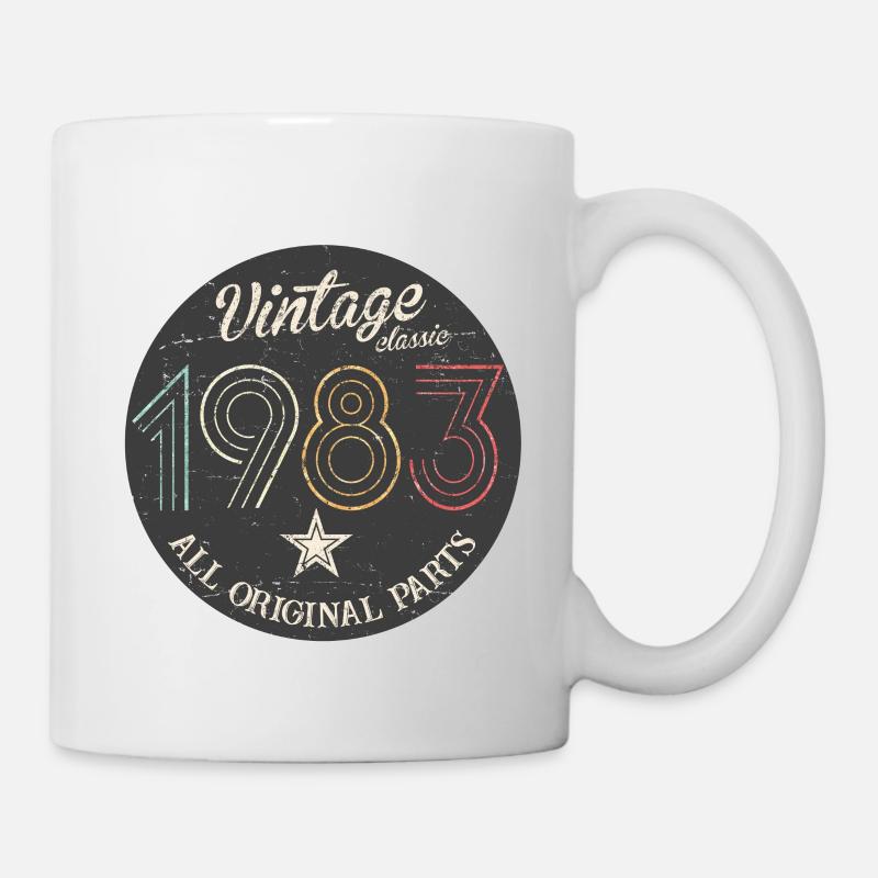 1983 Millésime anniversaire Retro Classic cadeau - Mug blanc - blanc