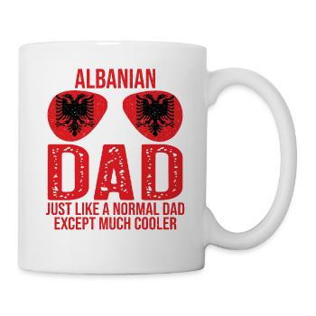 Albanian Dad Albanien Flagge Sonnenbrillen - Tasse - Weiß - Rechts
