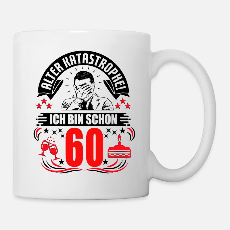 60. Geburtstag Mann Geschenk lustig Geburtstag 60 - Tasse - Weiß
