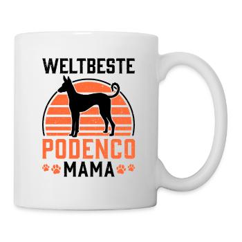 Podenco Mama Jagdhund Windhund Geschenk - Tasse - Weiß - Rechts