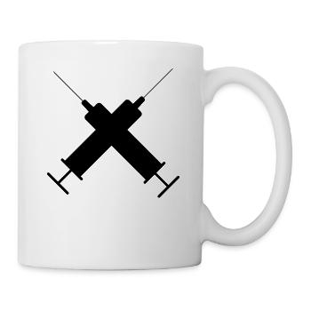 Spritze - Tasse - Weiß - Rechts